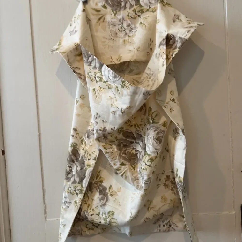 Pottery Barn Hayden Linen Cotton Standard Sham Gray Yellow Floral Print